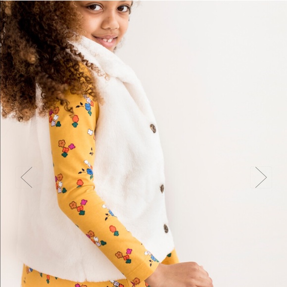 Hanna Andersson New Faux Fur Vest 100 size 4 - Picture 4 of 14